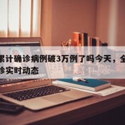 全国累计确诊病例破3万例了吗今天，全国累计确诊实时动态