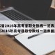 江苏省2016年高考录取分数线一览表，江苏省2016年高考录取分数线一览表图片