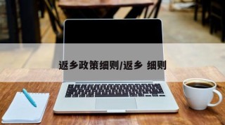 返乡政策细则/返乡 细则