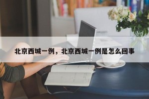 北京西城一例，北京西城一例是怎么回事