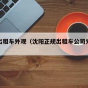 沈阳出租车外观（沈阳正规出租车公司外观怎么看）