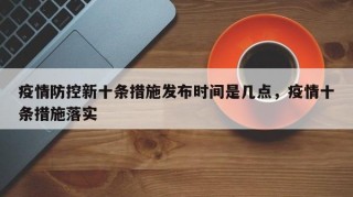 疫情防控新十条措施发布时间是几点，疫情十条措施落实